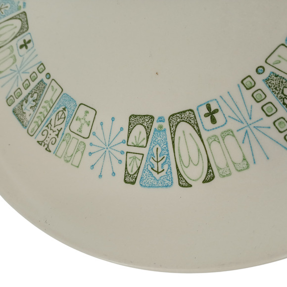 VTG Taylor Smith Jamaica Bay Plate 10" MCM Atomic Colorcraft Dinnerware Lot of 2 - Picture 2 of 9